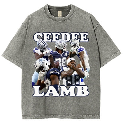 Unisex-Adult Ultra Cotton Washed T-Shirt Graphic Unisex-CEEDEE LAMB T-shirt