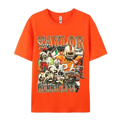 Classic Style Unisex-Adult Oversized Pure Cotton T-Shirt Graphic SEAN TAYLOR - MIAMI TEE