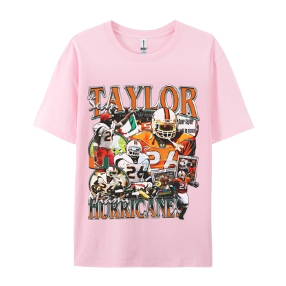 Classic Style Unisex-Adult Oversized Pure Cotton T-Shirt Graphic SEAN TAYLOR - MIAMI TEE