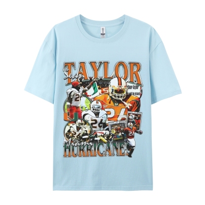 Classic Style Unisex-Adult Oversized Pure Cotton T-Shirt Graphic SEAN TAYLOR - MIAMI TEE