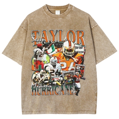 Unisex-Adult Ultra Cotton Washed T-Shirt Graphic SEAN TAYLOR - MIAMI TEE
