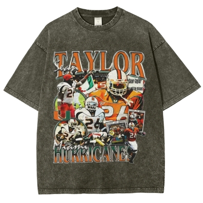Unisex-Adult Ultra Cotton Washed T-Shirt Graphic SEAN TAYLOR - MIAMI TEE