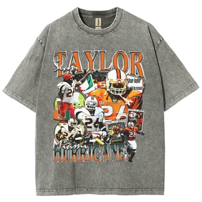 Unisex-Adult Ultra Cotton Washed T-Shirt Graphic SEAN TAYLOR - MIAMI TEE