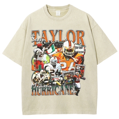 Unisex-Adult Ultra Cotton Washed T-Shirt Graphic SEAN TAYLOR - MIAMI TEE