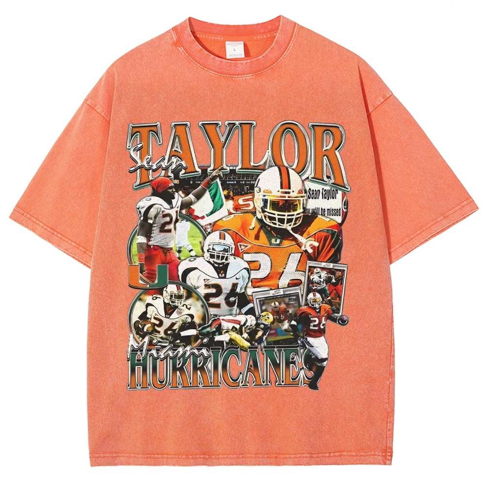 Unisex-Adult Ultra Cotton Washed T-Shirt Graphic SEAN TAYLOR - MIAMI TEE