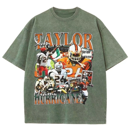 Unisex-Adult Ultra Cotton Washed T-Shirt Graphic SEAN TAYLOR - MIAMI TEE