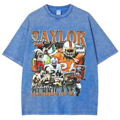 Unisex-Adult Ultra Cotton Washed T-Shirt Graphic SEAN TAYLOR - MIAMI TEE
