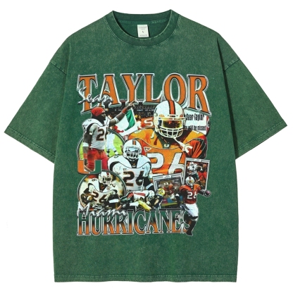 Unisex-Adult Ultra Cotton Washed T-Shirt Graphic SEAN TAYLOR - MIAMI TEE