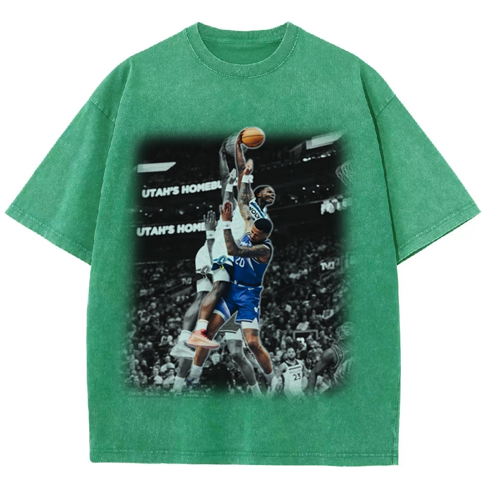 Unisex-Adult Ultra Cotton Washed T-Shirt Graphic-Anthony DeVante Edwards 2024 TEE