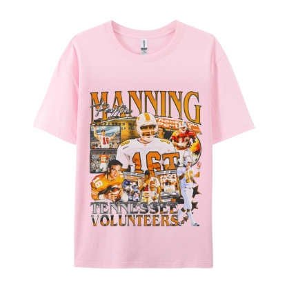Classic Style Unisex-Adult Oversized Pure Cotton T-Shirt Graphic PEYTON MANNING - TENNESSEE TEE