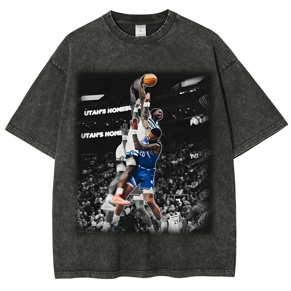 Unisex-Adult Ultra Cotton Washed T-Shirt Graphic-Anthony DeVante Edwards 2024 TEE