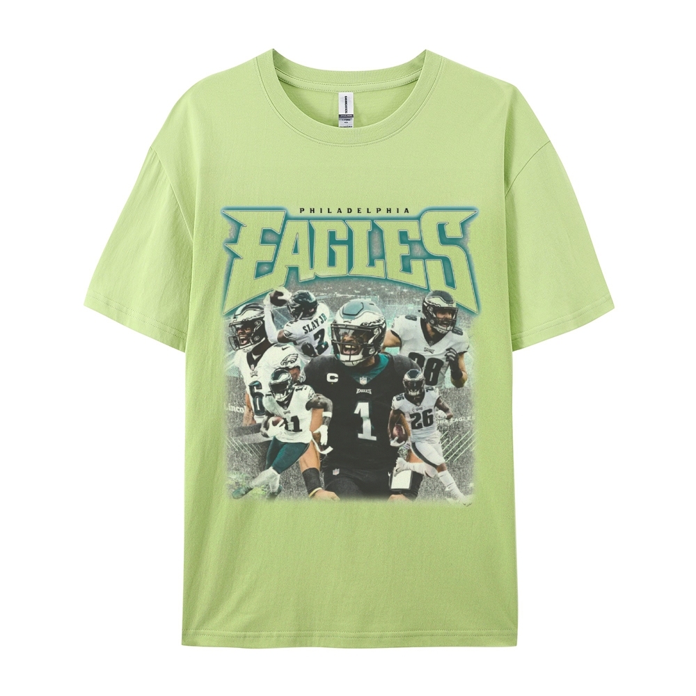 Classic Style Unisex-Adult Oversized Pure Cotton T-Shirt Graphic EAGLES TEE