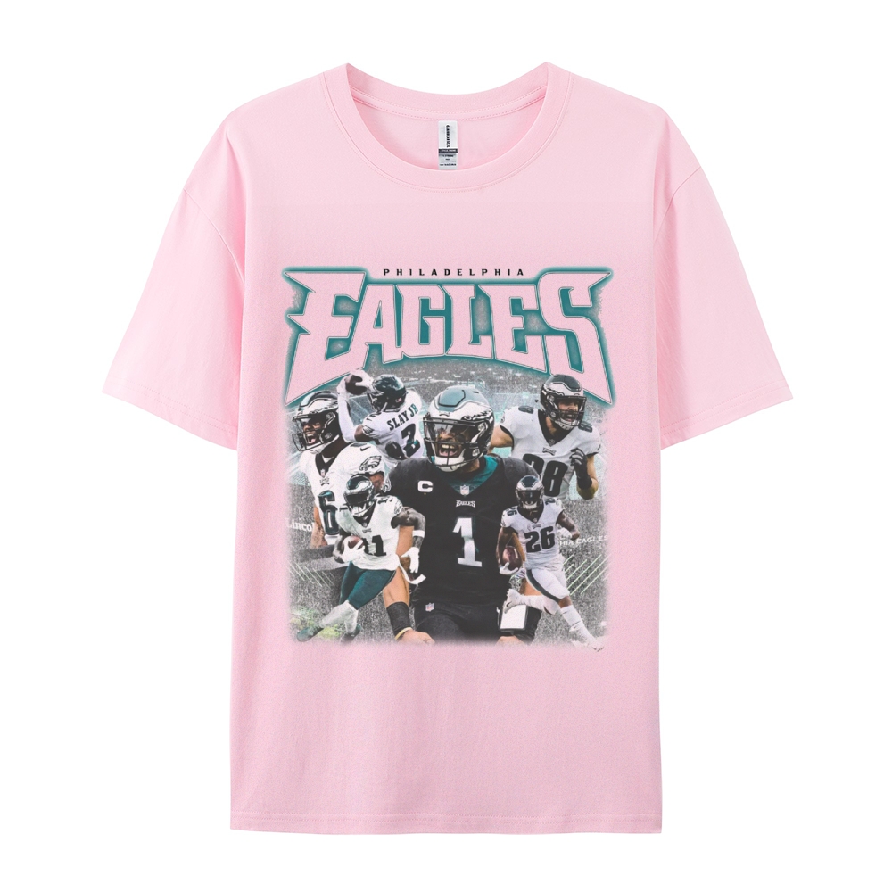Classic Style Unisex-Adult Oversized Pure Cotton T-Shirt Graphic EAGLES TEE