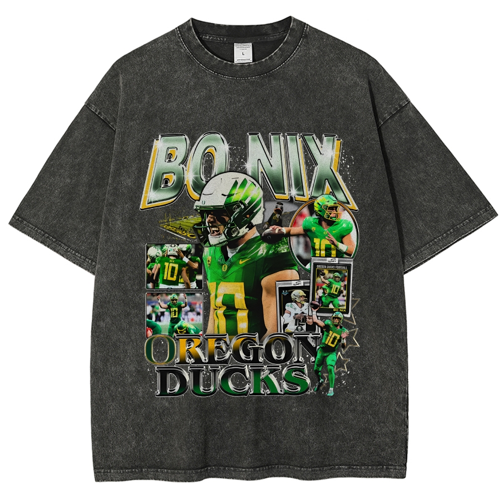 Unisex-Adult Ultra Cotton Washed T-Shirt Graphic BO NIX - OREGON TEE