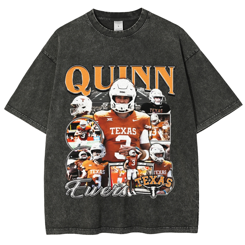 Unisex-Adult Ultra Cotton Washed T-Shirt Graphic QUINN EWERS - TEXAS TEE