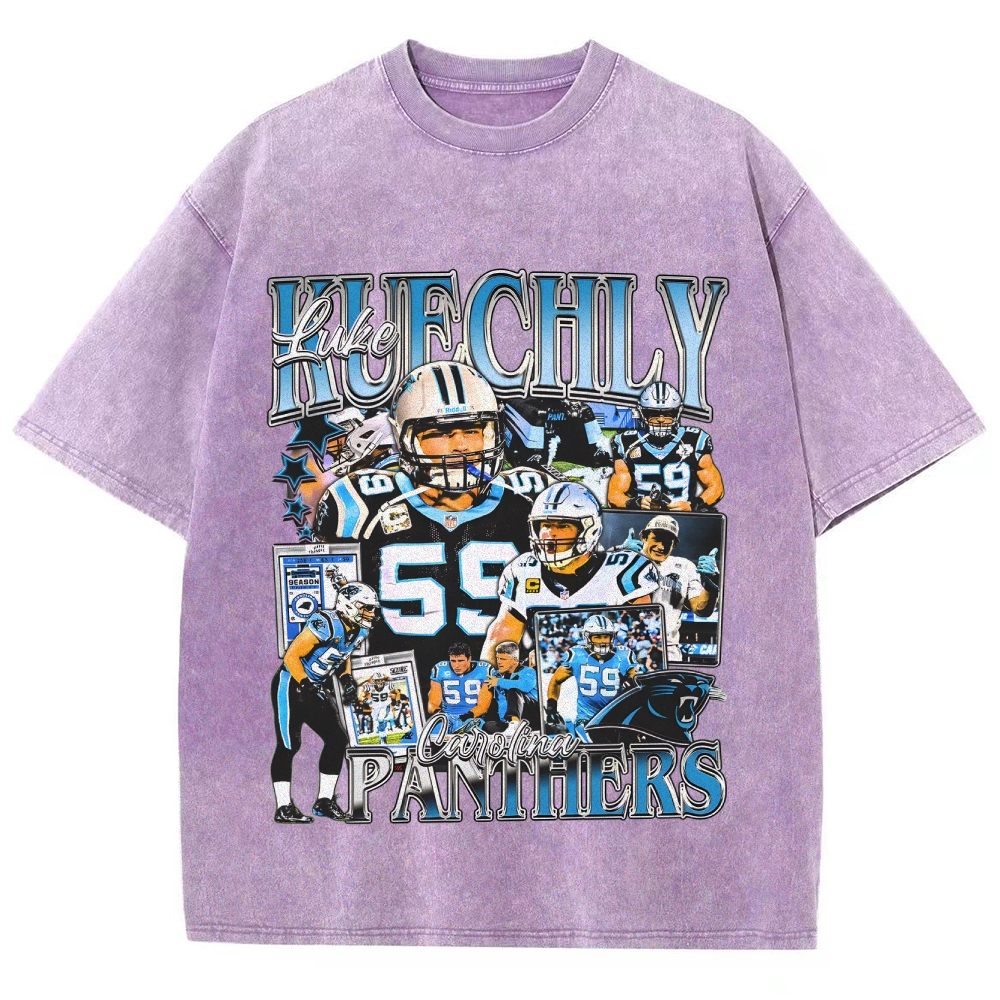 Unisex-Adult Ultra Cotton Washed T-Shirt Graphic LUKE KUECHLY TEE