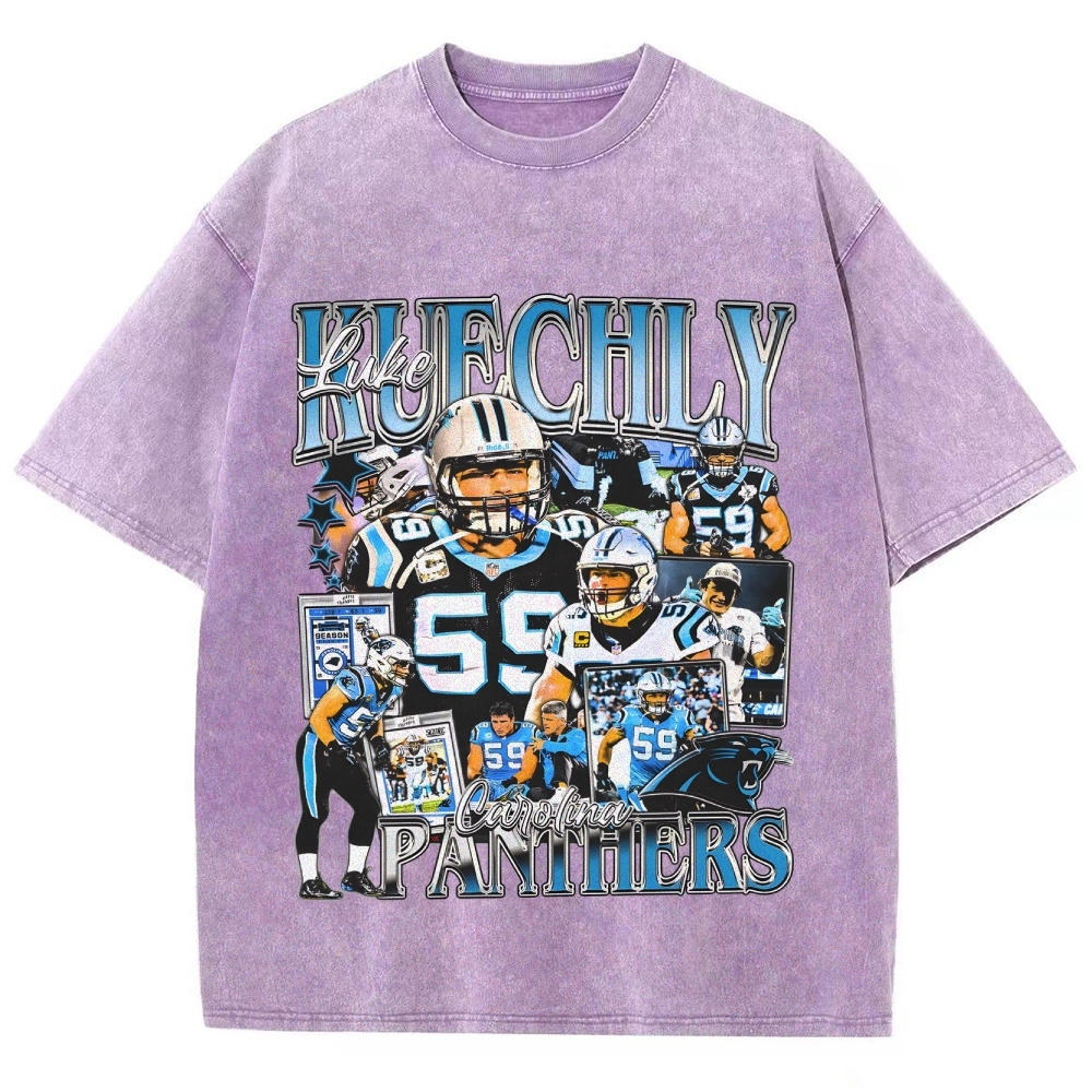 Unisex-Adult Ultra Cotton Washed T-Shirt Graphic LUKE KUECHLY TEE