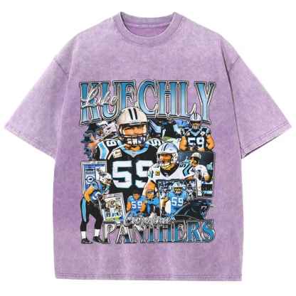 Unisex-Adult Ultra Cotton Washed T-Shirt Graphic LUKE KUECHLY TEE