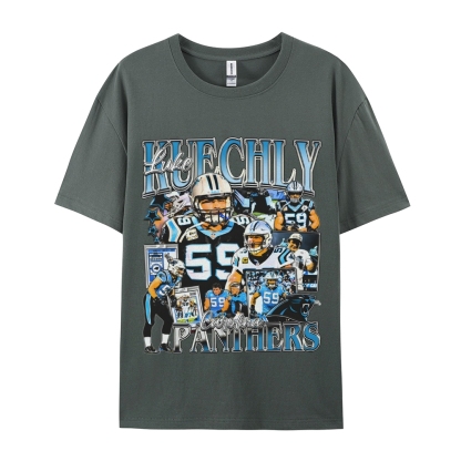 Unisex-Adult Ultra Cotton  T-Shirt Graphic LUKE KUECHLY TEE