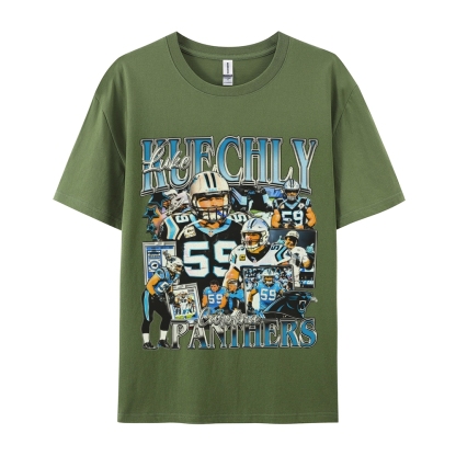 Unisex-Adult Ultra Cotton  T-Shirt Graphic LUKE KUECHLY TEE