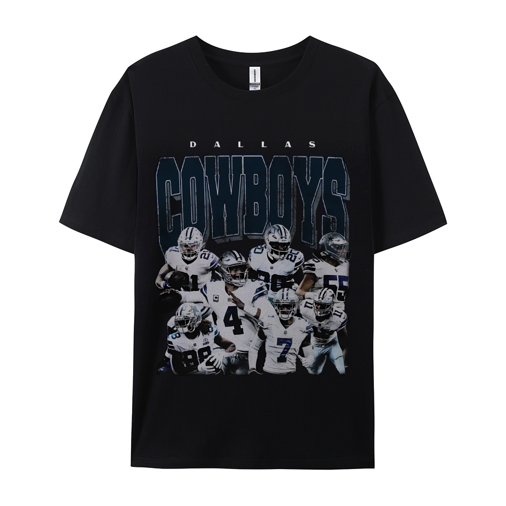 Classic Style Unisex-Adult Oversized Pure Cotton T-Shirt Graphic 2022 COWBOYS TEE