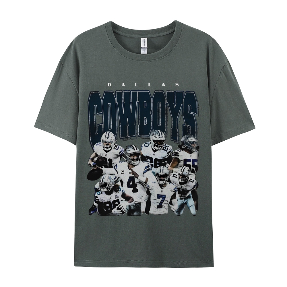 Classic Style Unisex-Adult Oversized Pure Cotton T-Shirt Graphic 2022 COWBOYS TEE