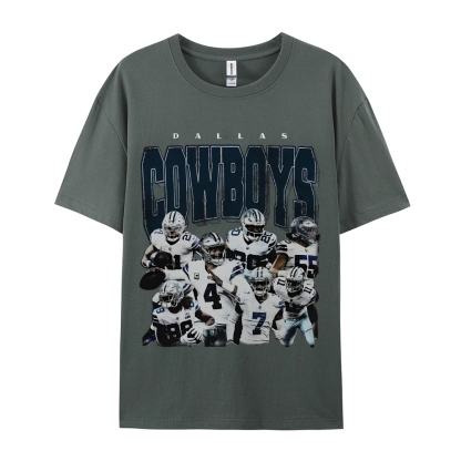 Classic Style Unisex-Adult Oversized Pure Cotton T-Shirt Graphic 2022 COWBOYS TEE