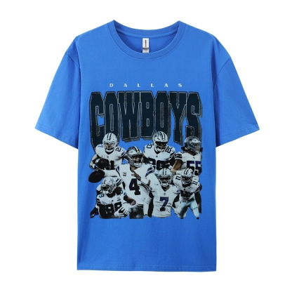 Classic Style Unisex-Adult Oversized Pure Cotton T-Shirt Graphic 2022 COWBOYS TEE