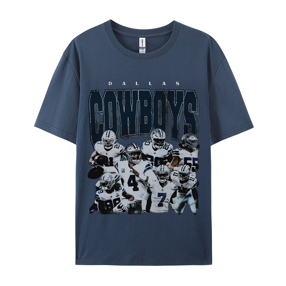 Classic Style Unisex-Adult Oversized Pure Cotton T-Shirt Graphic 2022 COWBOYS TEE
