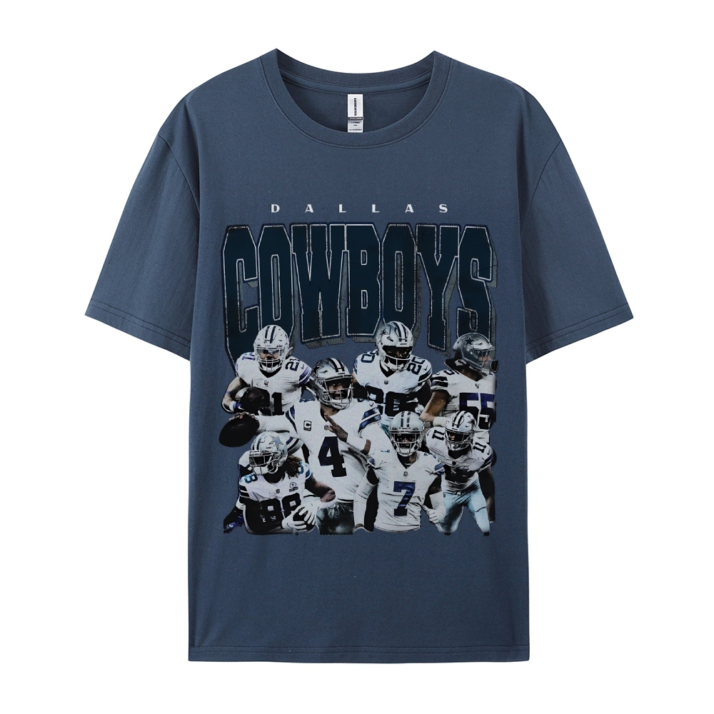 Classic Style Unisex-Adult Oversized Pure Cotton T-Shirt Graphic 2022 COWBOYS TEE