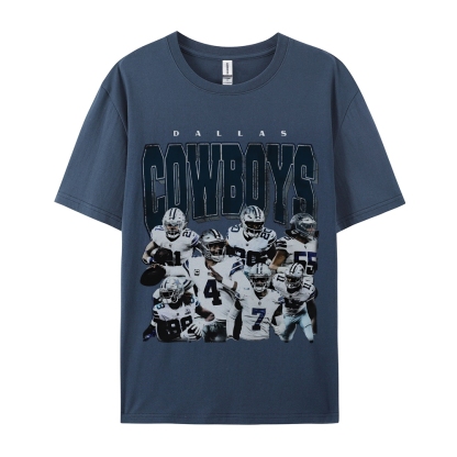 Classic Style Unisex-Adult Oversized Pure Cotton T-Shirt Graphic 2022 COWBOYS TEE