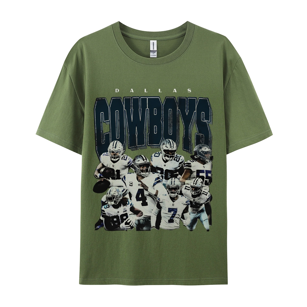 Classic Style Unisex-Adult Oversized Pure Cotton T-Shirt Graphic 2022 COWBOYS TEE