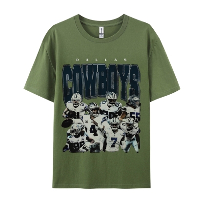 Classic Style Unisex-Adult Oversized Pure Cotton T-Shirt Graphic 2022 COWBOYS TEE