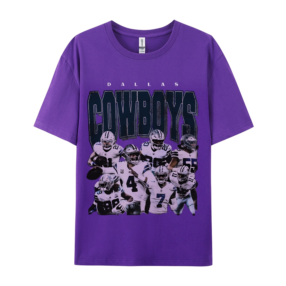 Classic Style Unisex-Adult Oversized Pure Cotton T-Shirt Graphic 2022 COWBOYS TEE