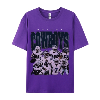 Classic Style Unisex-Adult Oversized Pure Cotton T-Shirt Graphic 2022 COWBOYS TEE