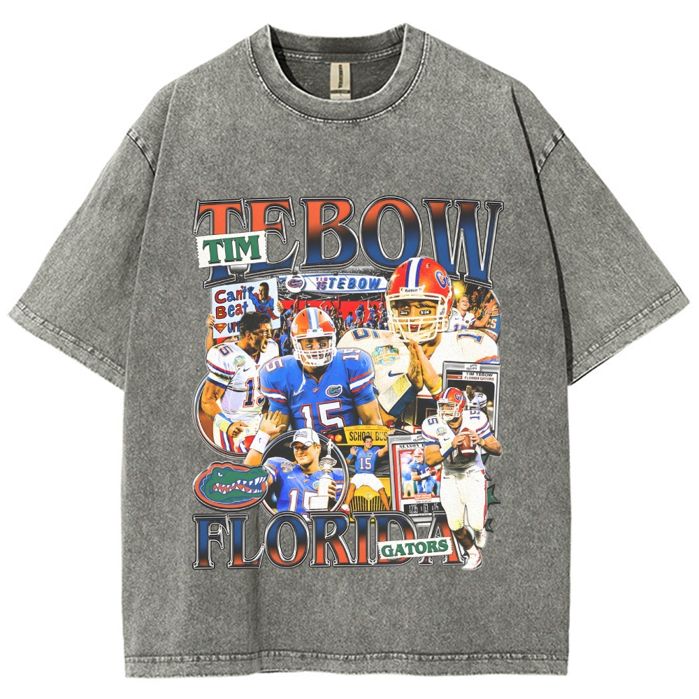 Unisex-Adult Ultra Cotton Washed T-Shirt Graphic TIM TEBOW TEE