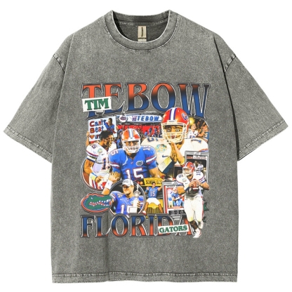Unisex-Adult Ultra Cotton Washed T-Shirt Graphic TIM TEBOW TEE