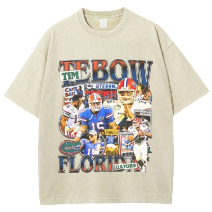 Unisex-Adult Ultra Cotton Washed T-Shirt Graphic TIM TEBOW TEE