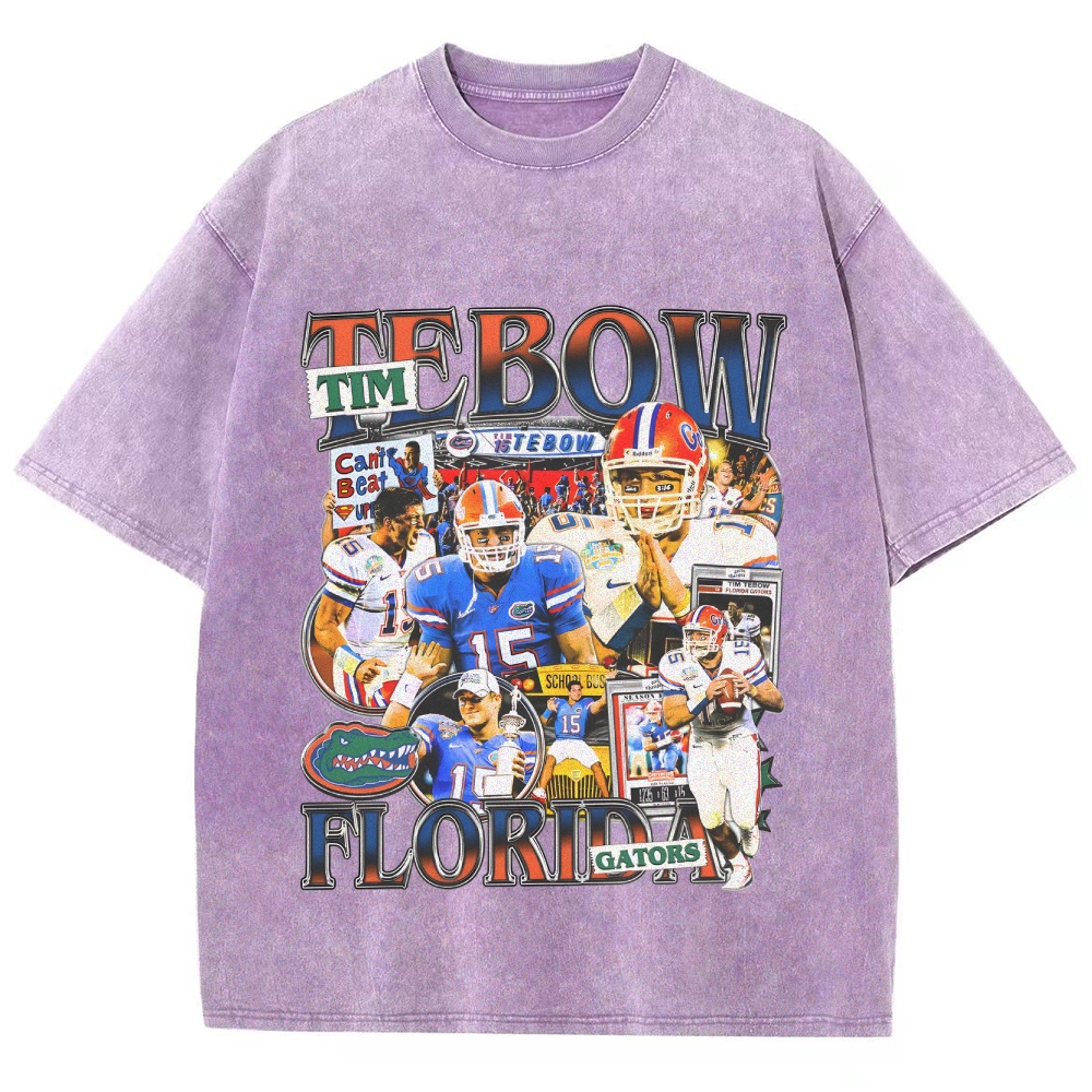 Unisex-Adult Ultra Cotton Washed T-Shirt Graphic TIM TEBOW TEE