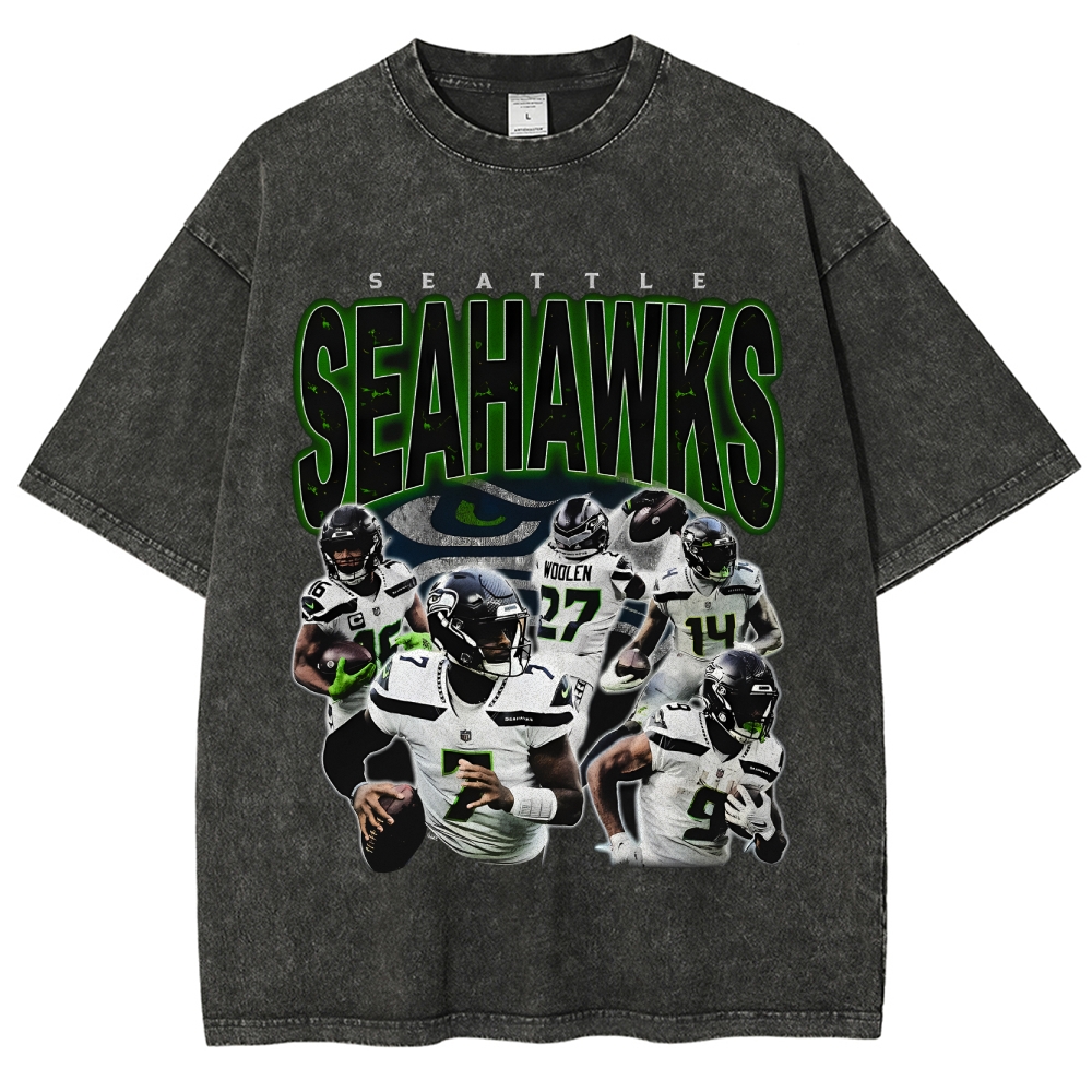 Unisex-Adult Ultra Cotton Washed T-Shirt Graphic 2022 SEAHAWKS TEE