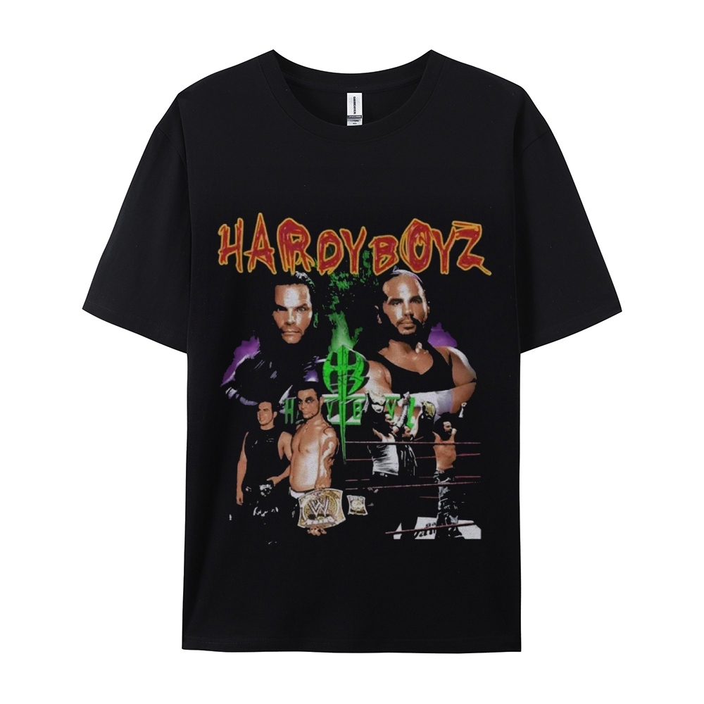 Unisex-Adult Ultra Cotton Washed T-Shirt Graphic HARDY BOYZ V4 TEE