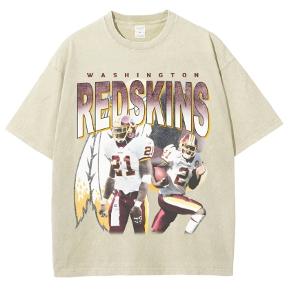 Unisex-Adult Ultra Cotton Washed T-Shirt Graphic REDSKINS TEE