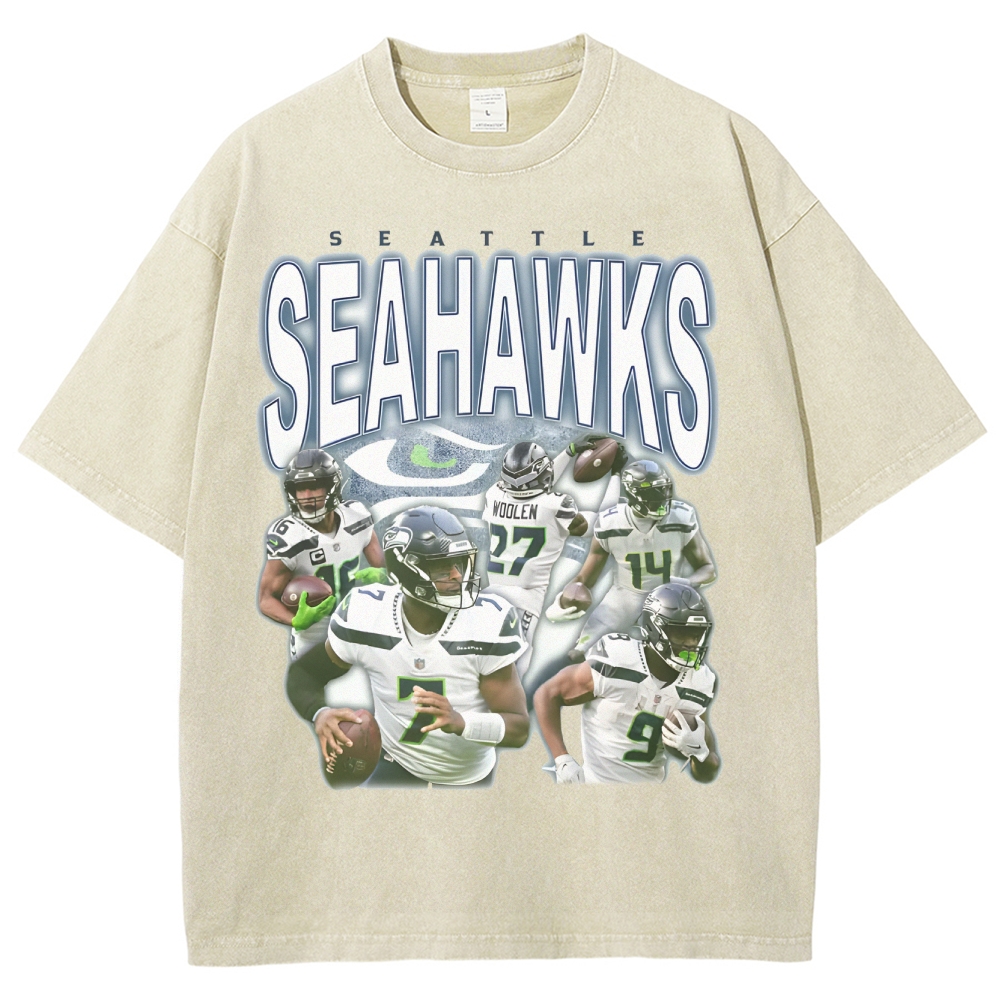Unisex-Adult Ultra Cotton Washed T-Shirt Graphic 2022 SEAHAWKS TEE
