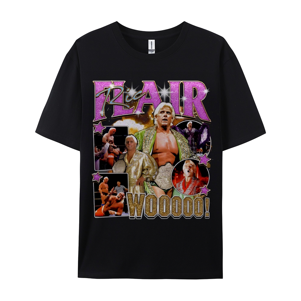Unisex-Adult Ultra Cotton Washed T-Shirt Graphic Ric Flair