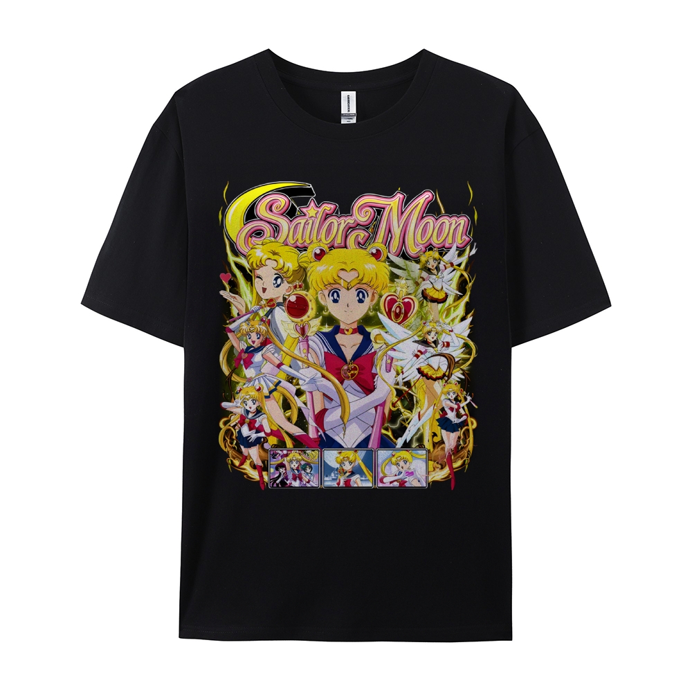 Unisex-Adult Ultra Cotton Washed T-Shirt Graphic Sailor Moon