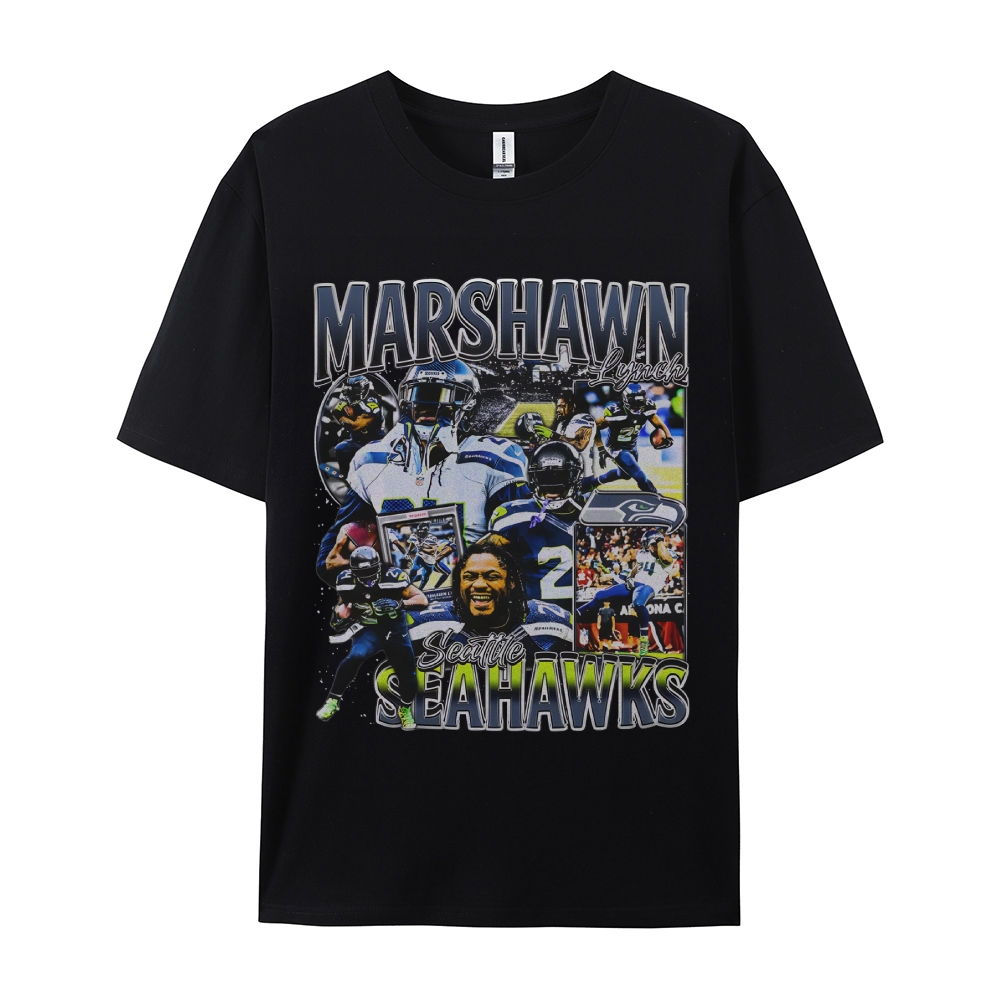 Unisex-Adult Ultra Cotton  T-Shirt Graphic MARSHAWN LYNCH TEE