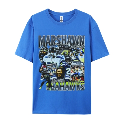 Unisex-Adult Ultra Cotton  T-Shirt Graphic MARSHAWN LYNCH TEE
