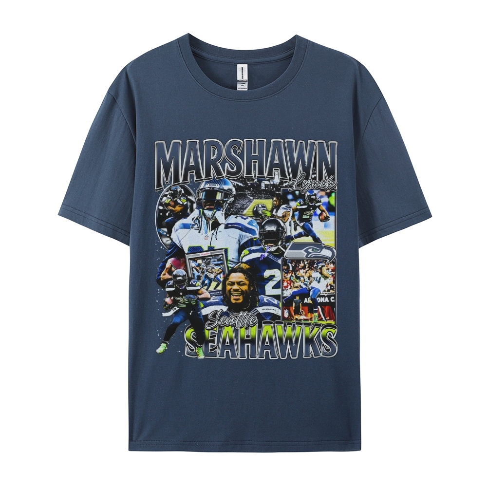 Unisex-Adult Ultra Cotton  T-Shirt Graphic MARSHAWN LYNCH TEE