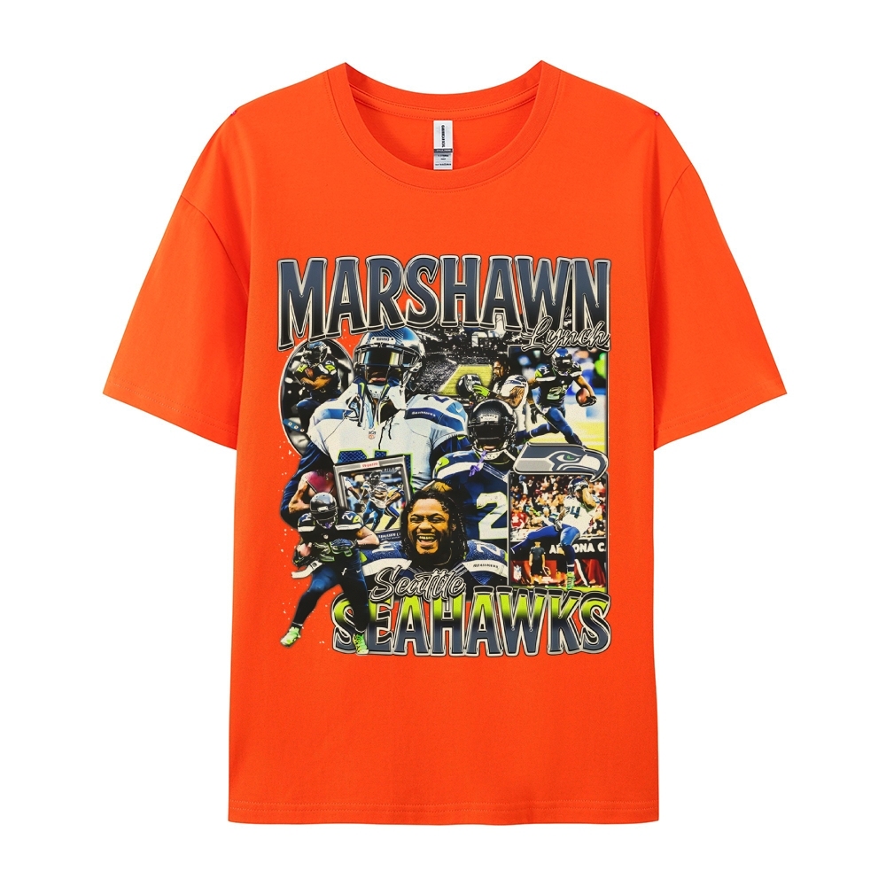 Unisex-Adult Ultra Cotton  T-Shirt Graphic MARSHAWN LYNCH TEE