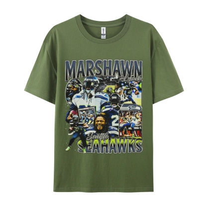 Unisex-Adult Ultra Cotton  T-Shirt Graphic MARSHAWN LYNCH TEE